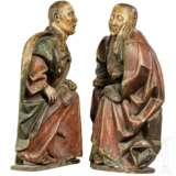 Zwei Mönche, polychrom gefasstes Holz, Macao/China, 18. - 19. Jhdt. - photo 1