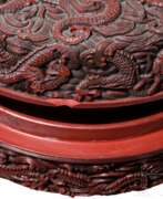 China. Rotlackdose "Neun Drachen", China, Qing-Dynastie, 19. Jhdt.