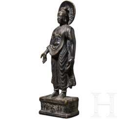 Bodhisattva Maitreya aus Bronze, Pakistan/Indien, 19. Jhdt.