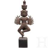 Bronze-Statuette einer tanzenden Hevajra (Ardhaparyanka), Bayon-Stil, Kambodscha, Khmer-Reich, 12. - 13. Jhdt. - photo 1