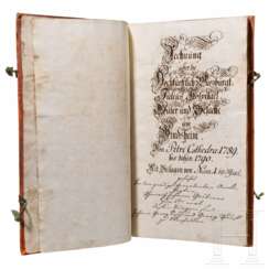 Rechnungsbuch des Juliusspitals in Würzburg für die Jahre 1789/90