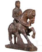 Sculptures. Seltene Skulptur eines spätgotischen Ritters, Niederrhein, um 1500