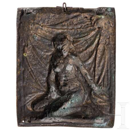 Kleine Bronzetafel mit weiblichem Akt, flämisch, 1. Hälfte 17. Jhdt. - photo 1