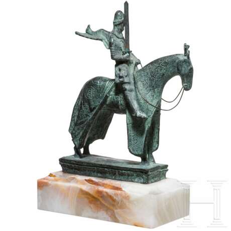 Nachbildung des Reiterstandbildes von Cangrande I. della Scala in Bronze, Italien, 19. Jhdt. - Foto 1
