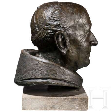 Bronzener Portraitkopf des Papstes Paul VI., München, 2. Hälfte 20. Jhdt. - photo 1
