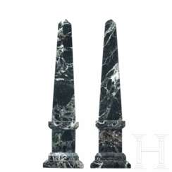 Ein Paar Obelisken aus Marmor, Italien, 19. Jhdt.
