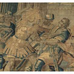 Großer Gobelin mit Darstellung der Coriolanus-Legende, Tours, Frankreich, frühes 17. Jhdt