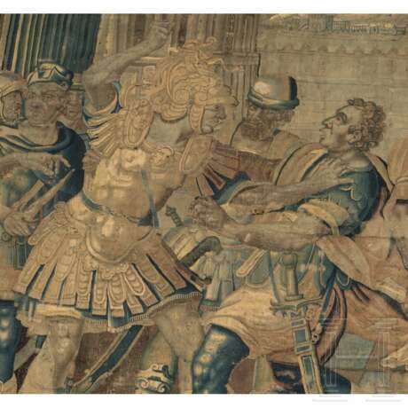 Großer Gobelin mit Darstellung der Coriolanus-Legende, Tours, Frankreich, frühes 17. Jhdt - Foto 1