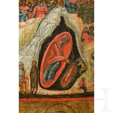 Vierfelderikone mit der Geburt und Taufe Christi, Griechenland, 19. Jhdt. - Foto 1