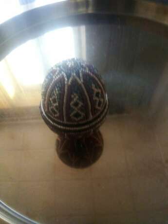 Пасхальное деревянное яйцо Naturholz Inkrustation мозаика Авторская работа Ukraine 2024 - Foto 1