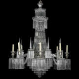 A PAIR OF VICTORIAN CUT-CRYSTAL EIGHT-LIGHT WATERFALL CHANDELIERS - photo 3