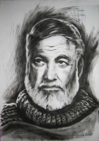 Хемингуэй (Hemingway) Oil paint Realism 2015 - photo 1