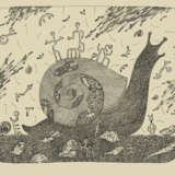 Estampe «Graphique de la série: l'Escargot. La Lettre N ° 1 Le Roi», Papier, Postmoderne, Animaliste, 2003 - photo 1