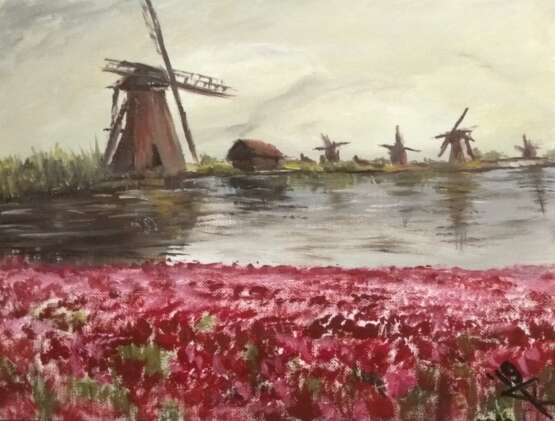 Весна в Голландии / Spring in Holland Oil paint Realism Landscape painting 2019 - photo 1