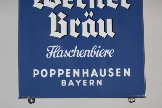 Emailleschild Werner Bräu - photo 3