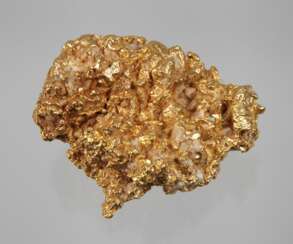 Teils kristallisiertes Gold-Nugget