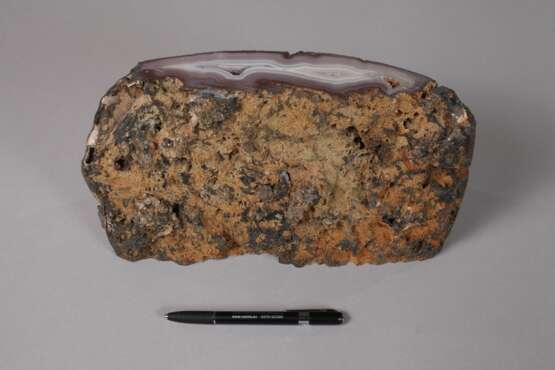 Achatgeode mit Amethyst - photo 2