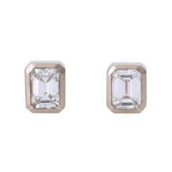 Paar Diamantohrstecker zusammen ca. 1,3 ct,