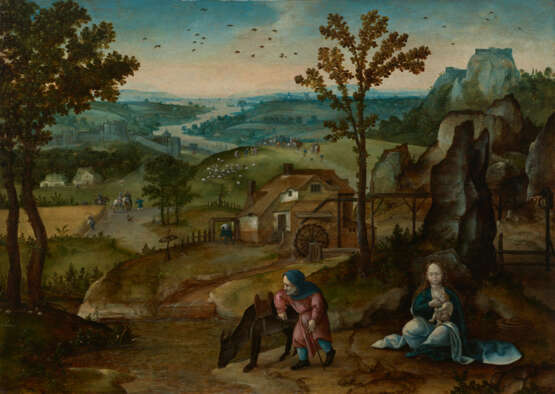 CIRCLE OF JOACHIM PATINIR (?DINANT OR BOUVIGNES C. 1480-1524 ANTWERP) AND ATTRIBUTED TO THE MASTER OF THE LOUVRE MADONNA (ACTIVE ANTWERP, EARLY 16TH CENTURY) - Foto 1