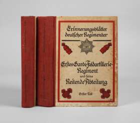 Zwei Bücher &quot;Erinnerungen deutscher Regimenter&quot;