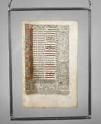 Antiquarische Bücher. Seite aus „Horae Beatae Mariae Virginis“