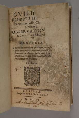 Zwei Erstausgaben Wilhelm Fabry 1606 - фото 2