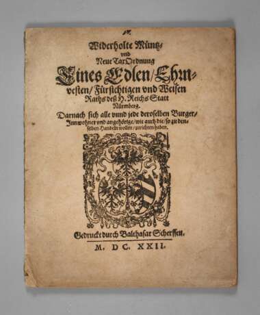 Münzordnung Nürnberg 1622 - Foto 1