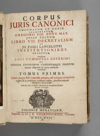 Corpus Juris Canonici 1717 - фото 1