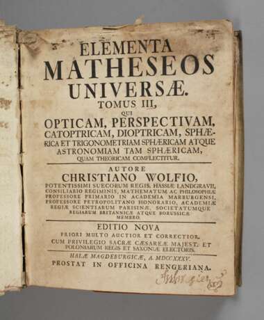 Elementa Matheseos Universae 1735 - фото 1