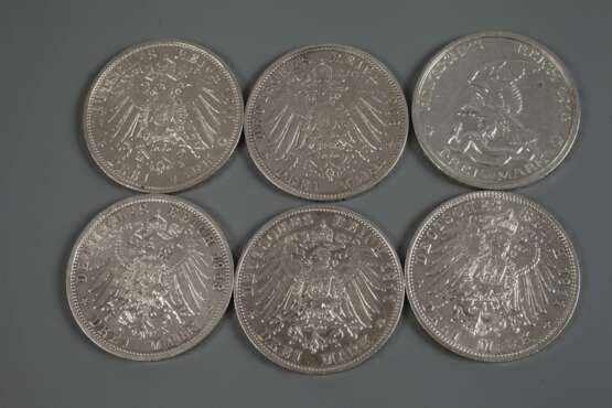 Konvolut Silbermünzen Kaiserreich - Foto 3