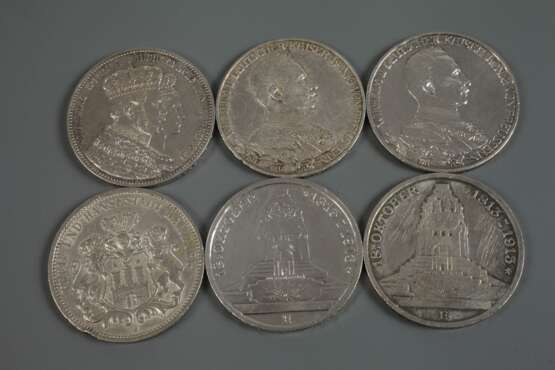 Konvolut Silbermünzen Kaiserreich - Foto 4