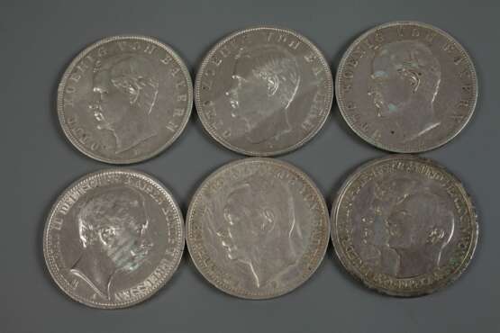 Konvolut Silbermünzen Kaiserreich - Foto 6