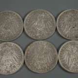 Konvolut Silbermünzen Kaiserreich - Foto 7