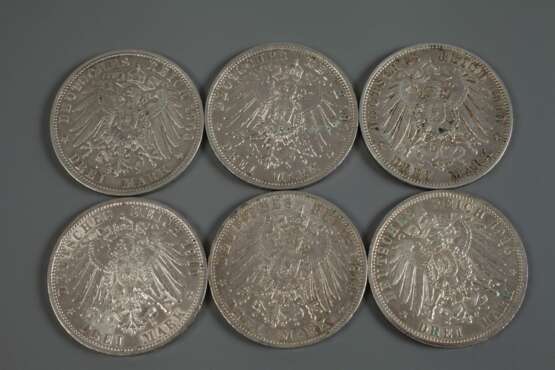 Konvolut Silbermünzen Kaiserreich - Foto 7