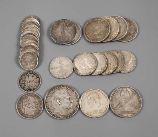 Konvolut Silbermünzen Kaiserreich - Foto 1