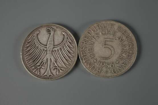 Konvolut BRD 5 Mark-Silbermünzen - Foto 2