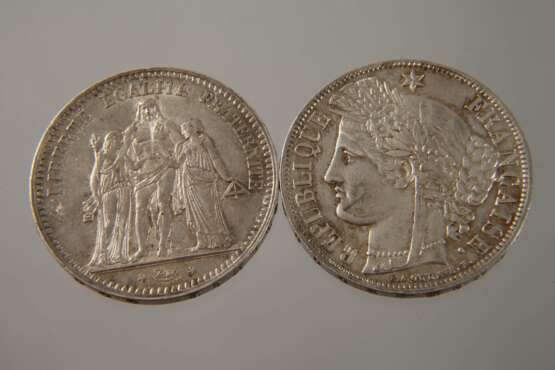 Zwei Silbermünzen Frankreich - Foto 2