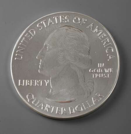 5 Unzen Silbermünze Quarter Dollar - photo 1