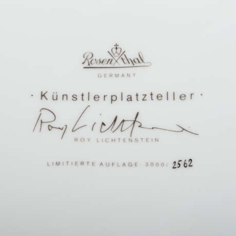 ROSENTHAL 6 Künstler-Platzteller "Roy Lichtenstein", 1990, LIMITIERT! - photo 2