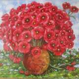 Маки Масло на холсте на подрамнике Peinture à l'huile натюрморт в стиле фэнтези Nature morte aux fleurs Ukraine 2024 - photo 1