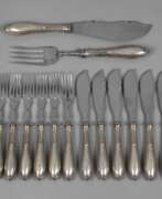 Übersicht. Silber Fischbesteck mit Vorlegern
