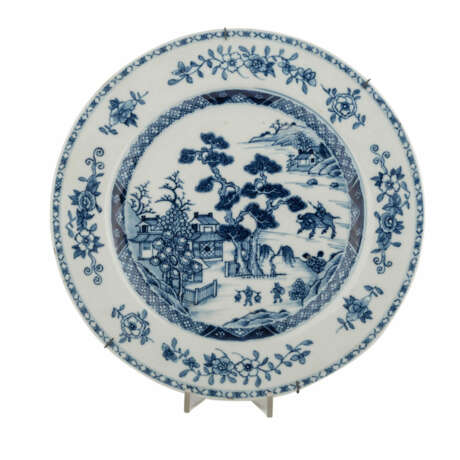 Drei blau-weisse Porzellanteller. CHINA, 19. Jahrhundert. - Foto 2