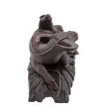 Skulptur eines Wasserbüffels aus Holz. CHINA, um 1900. - Foto 4