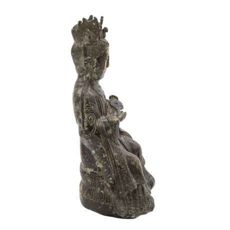 Bronze der Göttin Bixia yuajun. CHINA, Qing-Dynastie (1644-1912) - фото 4