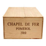 CHÂTEAU LA CROIX ST. GEORGES 12 Flaschen CHAPEL DE FER in ungeöffneter Holzkiste, 2010 - Foto 2