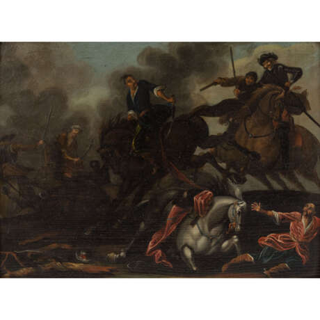 SCHLACHTENMALER 17./18. Jahrhundert, "Szene aus den Türkenkriegen", - Foto 1