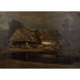 LEROY-SAINT-AUBERT, CHARLES (1856-um 1907, französischer Künstler), "Bauernhof im Abendlicht", - Foto 1