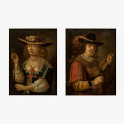 MALER des 17./18. Jahrhundert (wohl Norddeutschland), Paar Portraits,