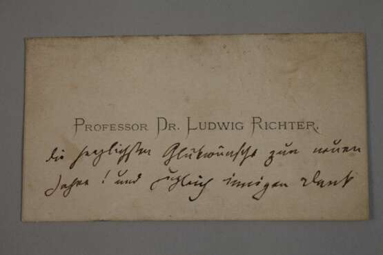 Prof. Ludwig Richter Autograph auf Visitenkarte - фото 3