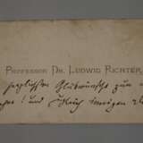Prof. Ludwig Richter Autograph auf Visitenkarte - фото 3